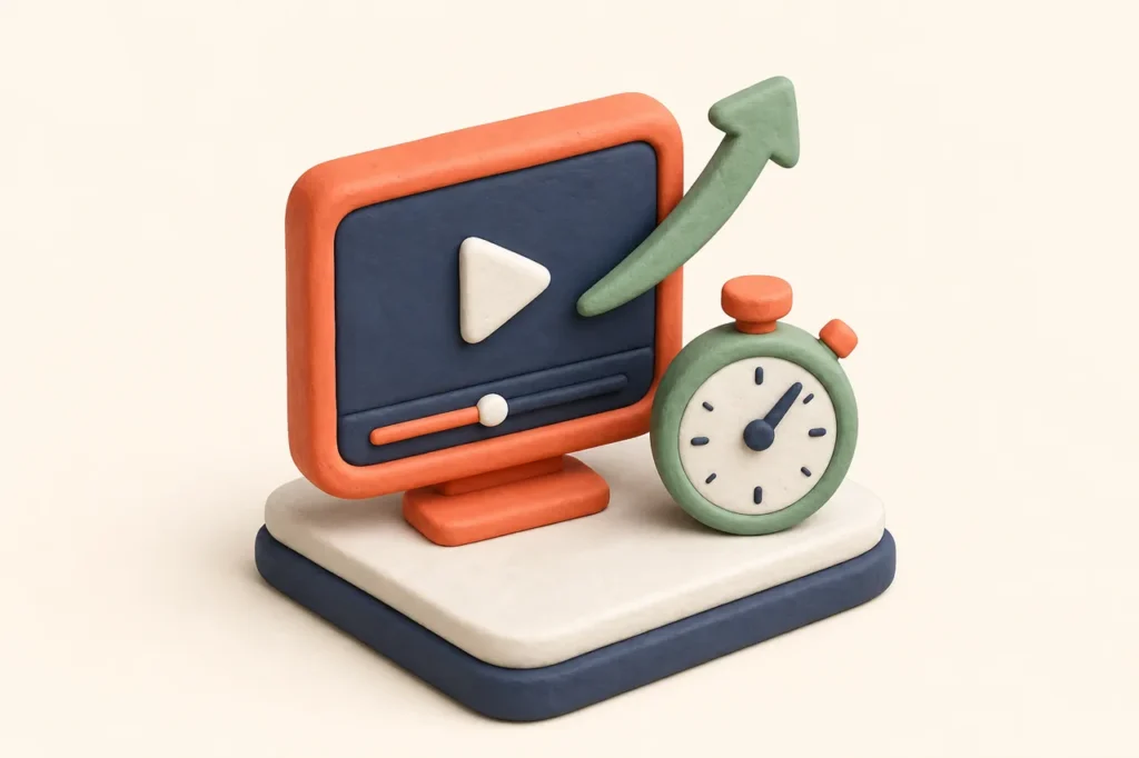 Single video with stopwatch, a quick BoostMe.com YouTube views order